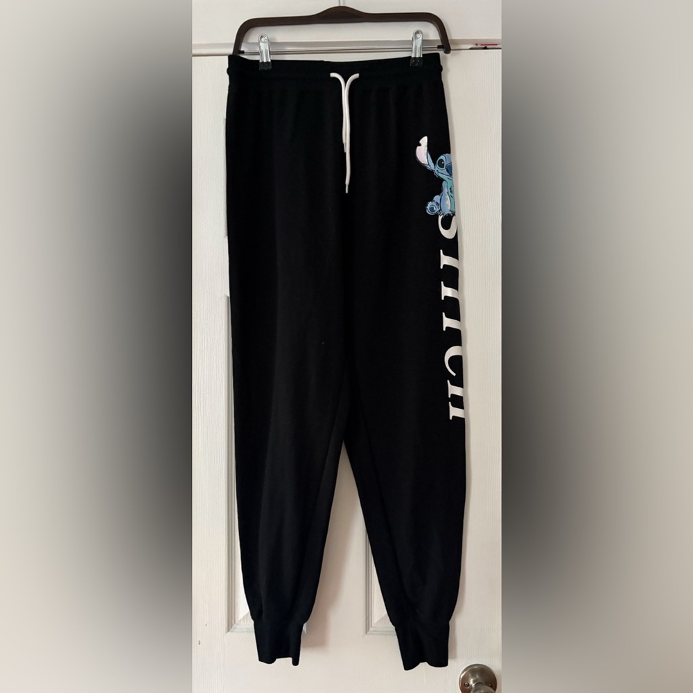 Disney Black Stitch Joggers Size Medium EUC‎ Like New